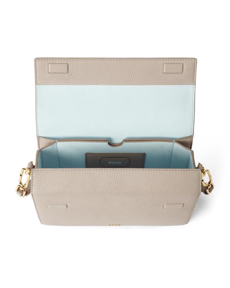 Bej ECCO Pinch Bag L Pebbled Leather Bag