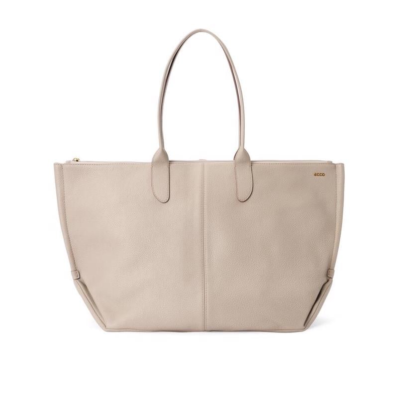 Beige ECCO Tote Go Light Soft Leather