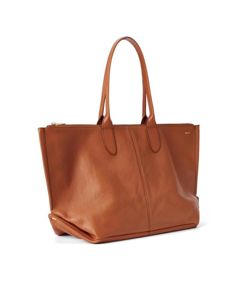 Camel ECCO Tote Go Light Soft Leather