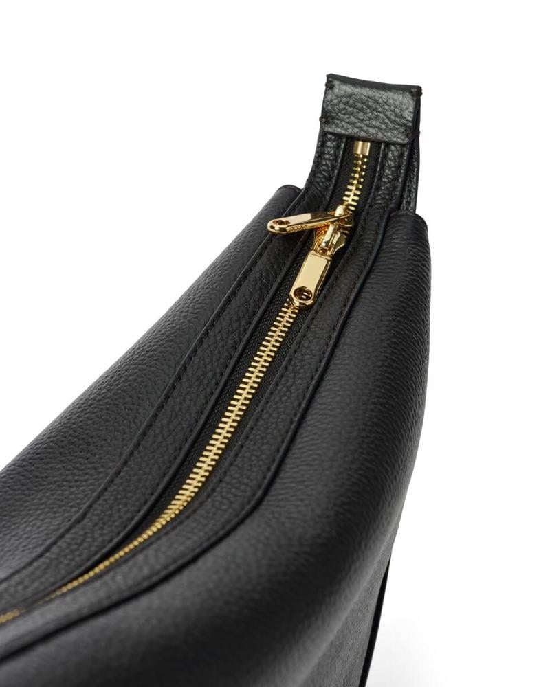 Black ECCO Fortune Bag M Pebbled Leather