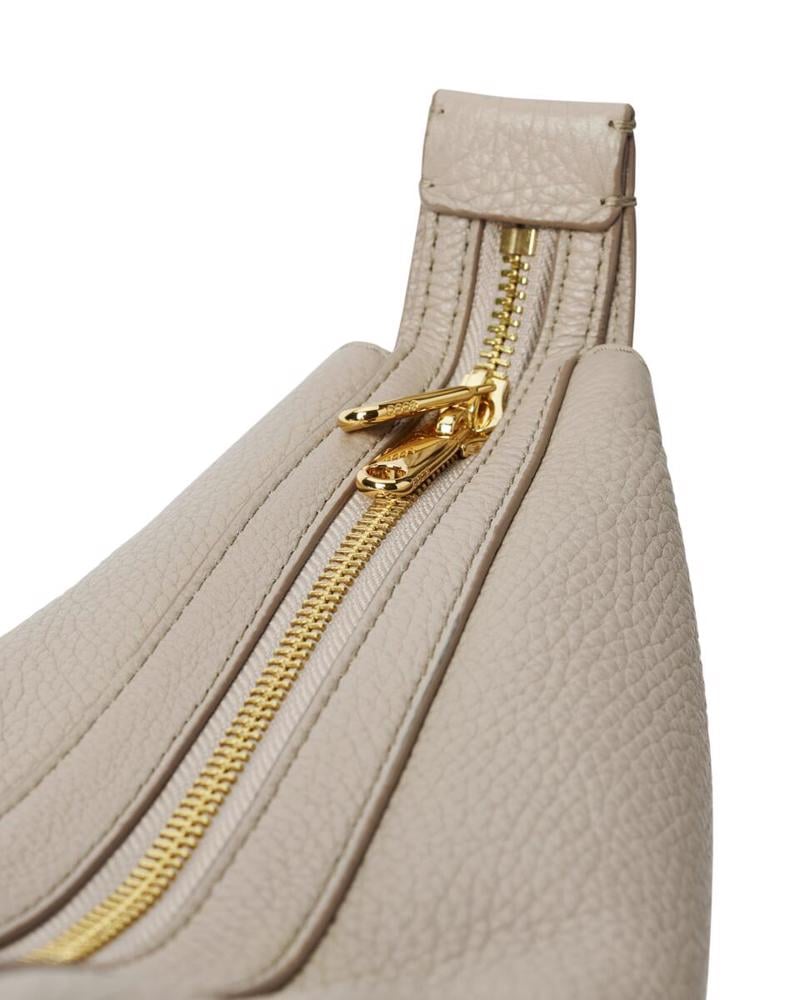 Beige ECCO Fortune Bag M Pebbled Leather