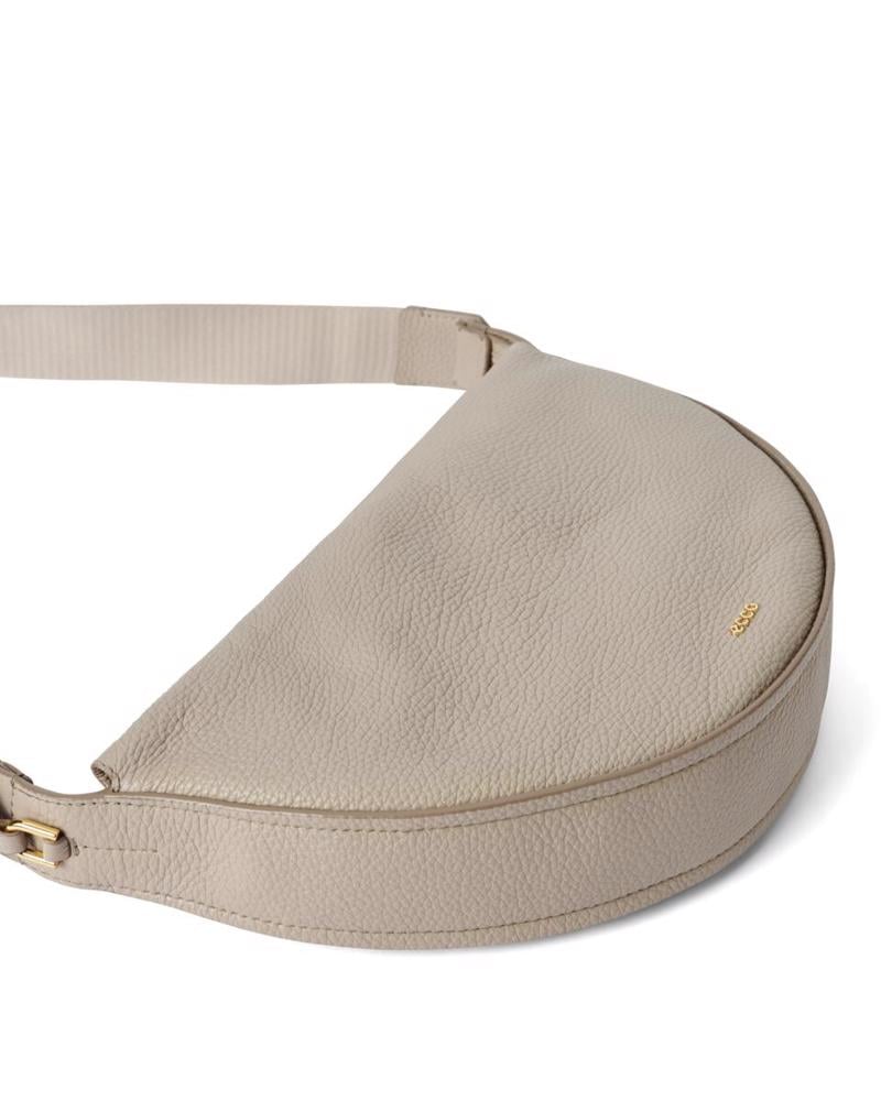 Beige ECCO Fortune Bag M Pebbled Leather
