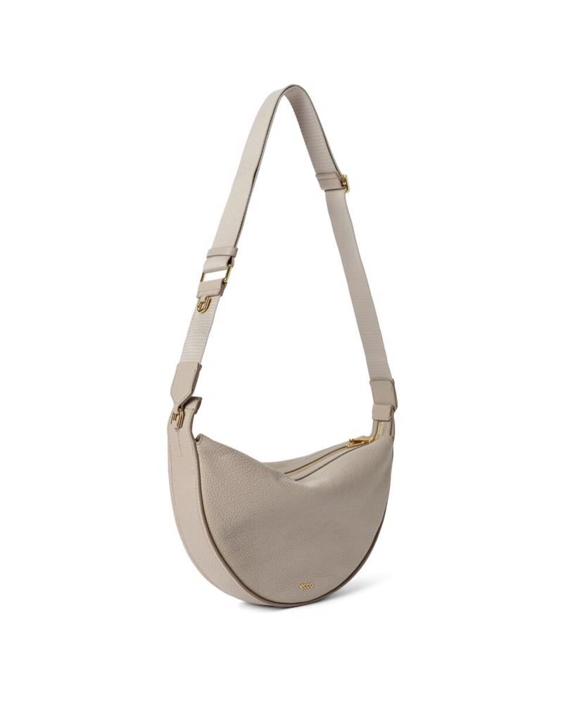 Beige ECCO Fortune Bag M Pebbled Leather
